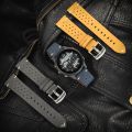 Breathable Leather Quick Release Watch Strap 20mm 22mm Cowhide Band Available Black Green Brown Yellow Unisex Watchbands. 