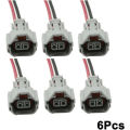 6x Female Fuel Injector Connector Plug Pigtail Harness Kit For Toyota For Audi For Denso.