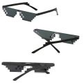 Design Funny Mosaic Sunglasses Thug Life Sun Glasses Pixel Black Retro Gamer Robot Sunglasses Birthday Party Cosplay Favors. 