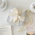 Bohemian Pleated Fabric Ribbon for  & Bouquets. Textured Ribbon for Crafts, Weddings, Festive Decor (1 Roll). 