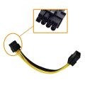 2PCS 6 Pin Feamle To 8 Pin Male PCI Express Power Converter Cable CPU Video Graphics Card 6Pin To 8Pin PCIE Power Cable. 