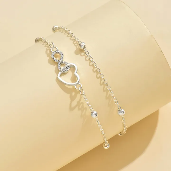 S925%20heart-shaped%20double-layer%20ankle%20bracelet,%20simple%20and%20elegant,%20suitable%20for%20daily%20wear,%20hypoallergenic%20-%20Image%204