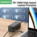 Rocoren GaN 5 100W 4 ports Desktop Charger 4.0 QC 3.0 PD USB-C Type C USB Fast Charging. 