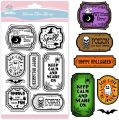 Potion Label Clear Stamp for Scrapbooking Halloween Tag Bottle Mark Transparent Stamp for Card Making DIY. 