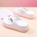 Thick bottom flip flops for women's summer 2025 new height increasing anti slip beach sandals beach slippers for outdoor wear.