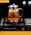 Heat Resistant Glass Teaset Flower Tea Pot Puer Kettle Coffee Teapot 800Ml - Enjoy Your Favorite Hot Beverages In Style With This Elegant Teapot.