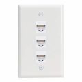 ZoeRax 2-Pack Female to Female Keystone Jack Wall Plate with RJ45 Keystone Inline Coupler insert,  Cat6 Keystone Jack Wall Plate. 