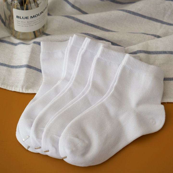 5-Pack%20Kids%20Socks%20Cotton%20Blend,Crew%20Socks%20for%20Boys%20and%20Girls,%20Comfy%20Breathable,%20Solid%20Color,%20School%20White%20Children%20Socks%20-%20Image%206