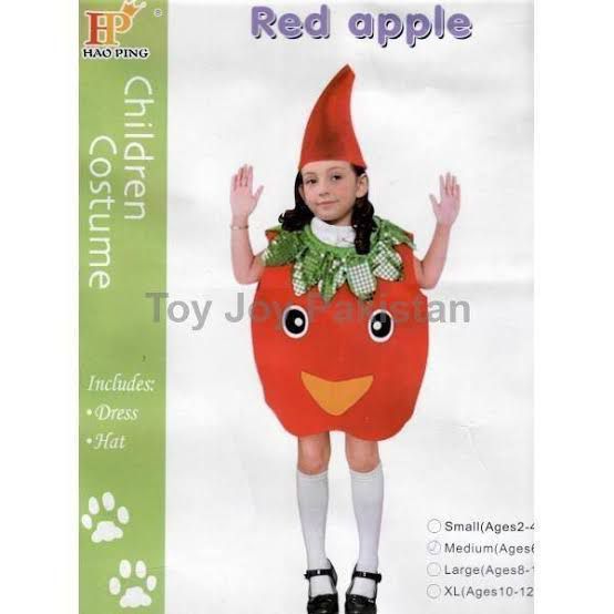 red apple costume for kids 2 and 4 year