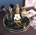 Round Iron Glass Tray, for Serving, Feature : Durable and serving tray , Good Quality. 