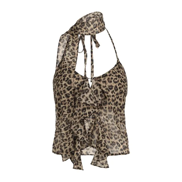 Leopard%20Fashion%20Lace%20Up%20Halter%20Tank%20Top%20for%20Women%20Irregular%20Ruffled%20Slim%20Spicy%20Girl%20Short%20Top%20Summer%20Camisole%20Vest%20Y2k%20Clothing%20-%20Image%207