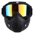 Detachable Bike Face Mask Goggles Stylish Design. 
