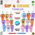 Random Colour High Quality Plastic Made 750ML  Sip & Drink Tumbler. 