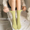 Socks Women's spring and autumn pure color ins medium hose loose pregnant women's socks soft pile socks. 