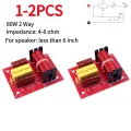 Speaker Frequency Divider Stereo Crossover WEAH-234 80W 2 Way Speaker Frequency Divider Audio Treble Bass Filter. 