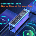 Professional 22.5W DIY Battery Charger Case PD Fast Charging Case for 8PCS 18650 Polymer 20000mA Battery Charging Power Bank Box. 