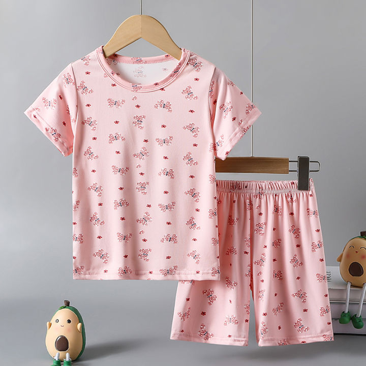 2-Piece%20Children's%20Summer%20Cute%20cartoon%20Printed%20Short-Sleeved%20Shorts%20Set%20for%20Boys%20and%20Girls%20Casual%20and%20Comfortable%20T-Shirt%20Shorts%20-%20Image%203