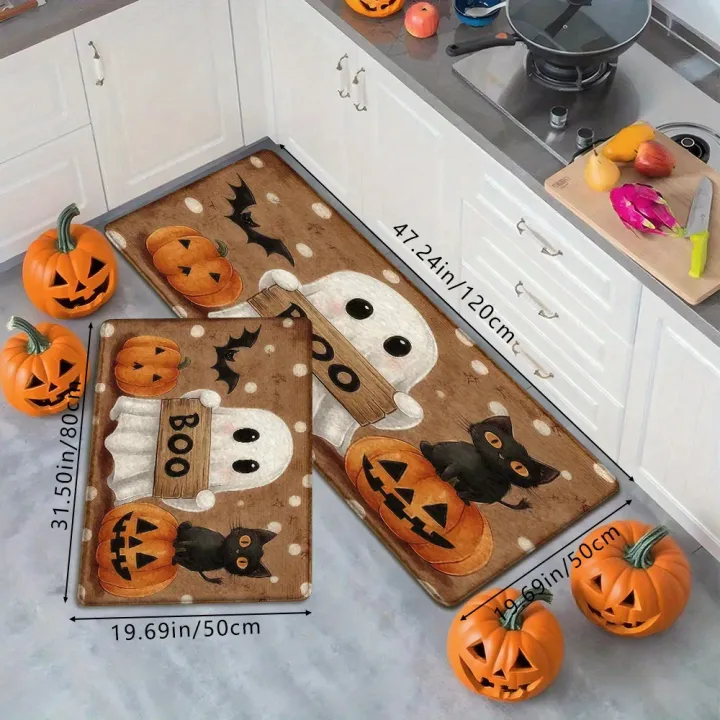 VIKAMA%20Halloween%20Pumpkin%20Ghost%20Carpet%20Kitchen%20Rug%20Bathroom%20Carpet%20For%20Live%20Room%20Sofa%20Carpet%20Doormat%20rmat%20Bedside%20Rugs%20Home%20Decor%20-%20Image%203