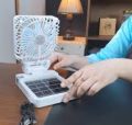 Solar Rechargeable Car fan Dashboard 360 Degree Rotatable fan Car Auto Powerful 3 Speed Cooling Air Fan for All Cars,Tempo,Trucks.