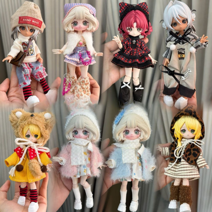 New Suit Ob11 Doll Clothes Flat Replace 8 Points 12 Points Bjd Dress Up 16-17 Cm Doll Skirt Daily Wear Suitable for Bjd