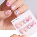 12 / 24 pcs / box Kids False Nails, ABS Material Children Artificial Nail Tip Fashion Full Cover Press Pre-Glued for Party, Nail art for kids. 