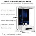 Smart betta dedicated fish tank desktop mini small ecological self-circulating desk aquarium fish tank. 