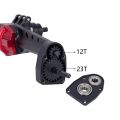 Aluminum Offset SCX10 III Portal Axle with Constant Velocity Driveshift Dual Servo Mount Steering Rod for 1/10 RC Crawler Car. 