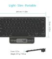 mini keyboard arteck hb098 universal bluetooth keyboard Ergonomic design Ergonomic size AAA battery operated very high quality bluetooth keyboard Black COLOR. 