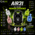 WKSHOP Air 31 Transparent Wireless Earbuds Bluetooth 5.3 TWS Earphones HD Bass Stereo Sound ENC Noise Reduction Gaming Handsfree Touch Control Long Battery Life Charging Case Low Latency Compatible with Android iOS Smartphones Music Ear Buds. 