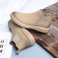 Winter Leather Men Ankle Boots with Fur High Quanlity Man Chelsea Boots Outdoor Casual Shoes No-slip High Top Male Work Shoes.