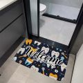 Dental Theme Pattern Door Mat Tooth Designs Smoke Technological Robotic Elements Dental Clinic Door Mat Dental Clinic Door Mat. 