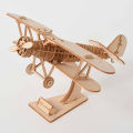DIY 3D Wooden Puzzle for Assembly Puzzle Laser Cutting Sailing Ship Biplane Steam Locomotive Train Toy DIY Kit for Adults Child. 