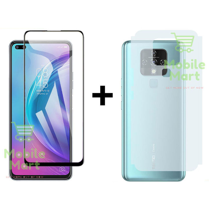 Tecno Camon 16 Pro Screen Protector 9D Tempered Glass + Matte Back Skin - 2 in 1 Full Body Protection Kit