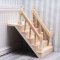 1:12 Dollhouse Miniature Handrail Staircase Wooden Scene Plain Stairway Models Mini Stair Furniture Room Decor. 