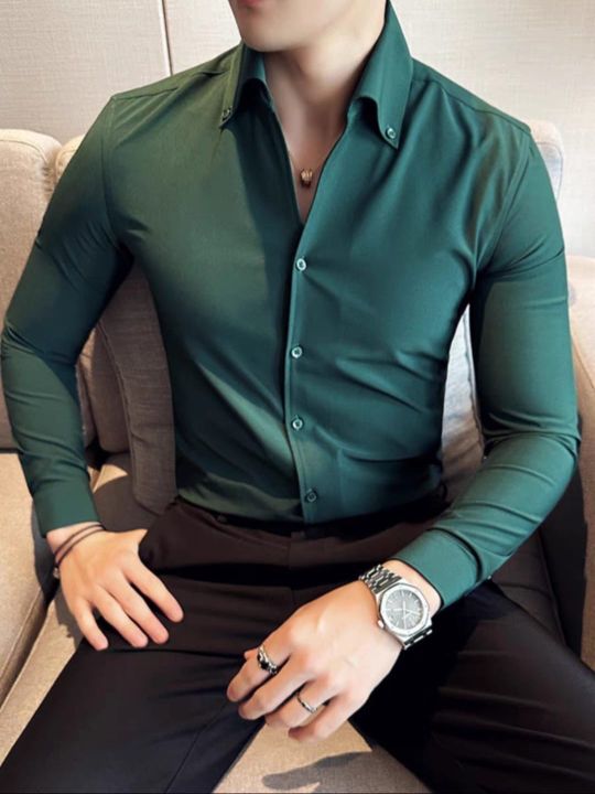 Autumn Long Sleeve Camisas Business Fashion Shirt For Men