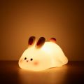 LED Night Lights Cute Sheep Panda Rabbit Silicone Lamp USB Rechargeable Timing Bedside Decor Kids Baby nightlight Birthday Gift. 