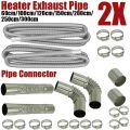 60-300cm Air Diesel Parking Heater Stainless Steel Exhaust Pipe Tube Vent Hose Elbow Connector Joiner W /Clamp For Car Truck Van.