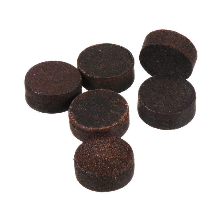 Uxcell 10/11/12/13mm Pool Cue Tips Pool Billiard Cue Tips Pool Stick Replacement Tip Snooker Cue Tip for Pool Cue Brown 6/12pcs