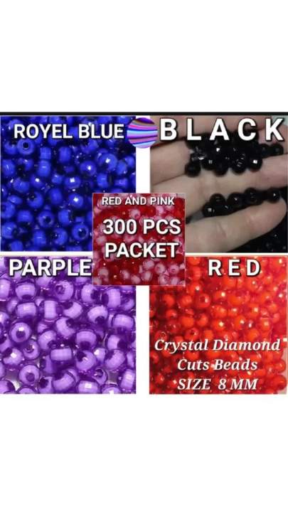 300 PCS TWO TONE SHADE CRYSTAL DIAMOND CUTS BEAD IN 5 DIFFERENT FINEST COLOURS, SIZE 8MM FOR CRAFT PROJECT DIY SEWING CRAFT SUPPLIES.   TWO TONE SHADE CRYSTAL DIAMOND CUTS BEADS.