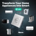 MOES Tuya ZigBee Wall Socket EU Embedded Outlet Energy Smart Monitor Indicator App Remote Control Works With Alexa  Home. 