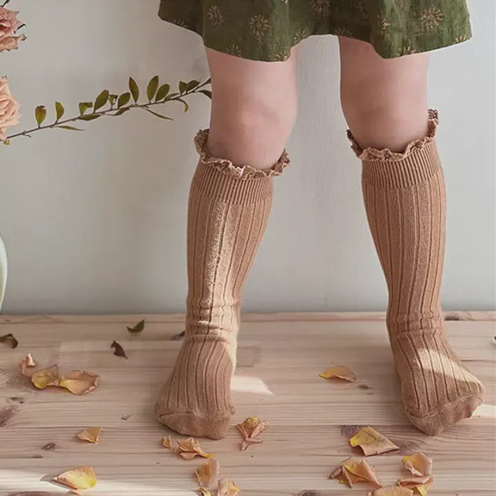 Ruffle%20Kids%20Knee%20High%20Socks%20Baby%20Girls%20Toddlers%20Long%20Soft%20Cotton%20Sock%20Lace%20Flower%20Children%20School%20Uniform%20Socks%20For%200-8%20Years%20-%20Image%205
