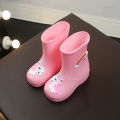 New Kids Rain Boots For Girls Rainboot Boys Baby Girls PVC Warm Children Waterproof Shoes Modis Cartoon Unicorn Removable.