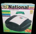 National Sandwich Maker 4-in-1 - Toaster, Waffle Iron, Contact Grill, Doughnut Maker - Removable Plates with Non-Stick Coating - Black - Stainless Steel - 750W. 