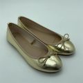 Eilyken Fashion Bowknot Round Toe Women's Flat Comfort Slip-On Ladies Ballerina Single Elegant Mules  Gold Silver Shoes. 