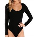 woman's sexy full sleeve round neck playsuits Green black Red. 