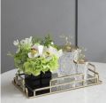 Luxury design cosmatics organizer tray and table tray for serving. 