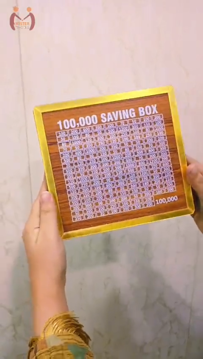 100,000 PKR Wooden Money Saving Box | Cash Challenge Tracker | Budget Savings Organizer for Kids & Adults I Money Box I Money Saving Box I Saving Box I Saving Money Box I 100000 Saving Box