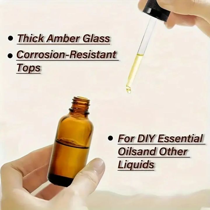 5Pcs%205ml%2010ml%2015ml%20Dropper%20Bottles%20with%20Scale%20Essential%20Oil%20Glass%20Amber%20Liquid%20Pipette%20Bottle%20Refillable%20Bottles%20Travel%20Tool%20-%20Image%204