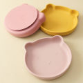 1PC Silicone Baby Dishes Suction Dining Plate Cartoon Bear Shape Baby Plates Eating Training Baby Food Storage Kids Tableware.