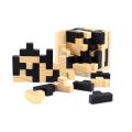 3D Cube Puzzle Luban Interlocking Creative Educational Wooden Toy Brain IQ Mind Early Learning Game  For Children Letter 54. 